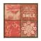 Stupell Industries Make You Smile Phrase Vintage Red Parisian Patterns,12" x 12"